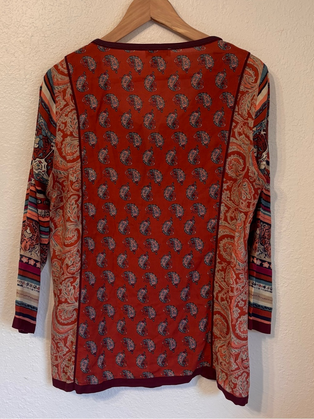 Lucky Brand Paisley Blouse Medium - Picture 4 of 4
